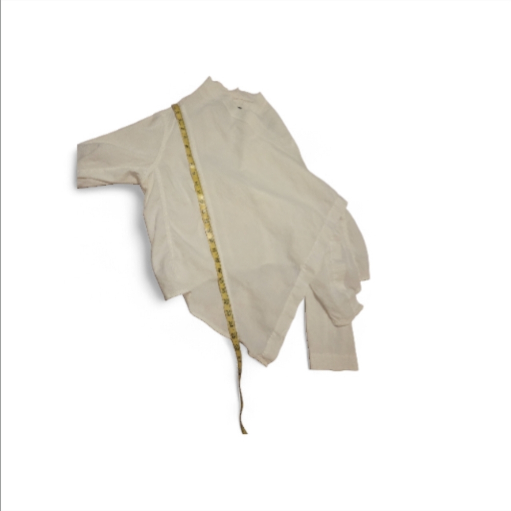 Eileen Fisher Woman 1X Linen Blend Open Front Drape Jacket Ivory Italian Fabric - Picture 4 of 10